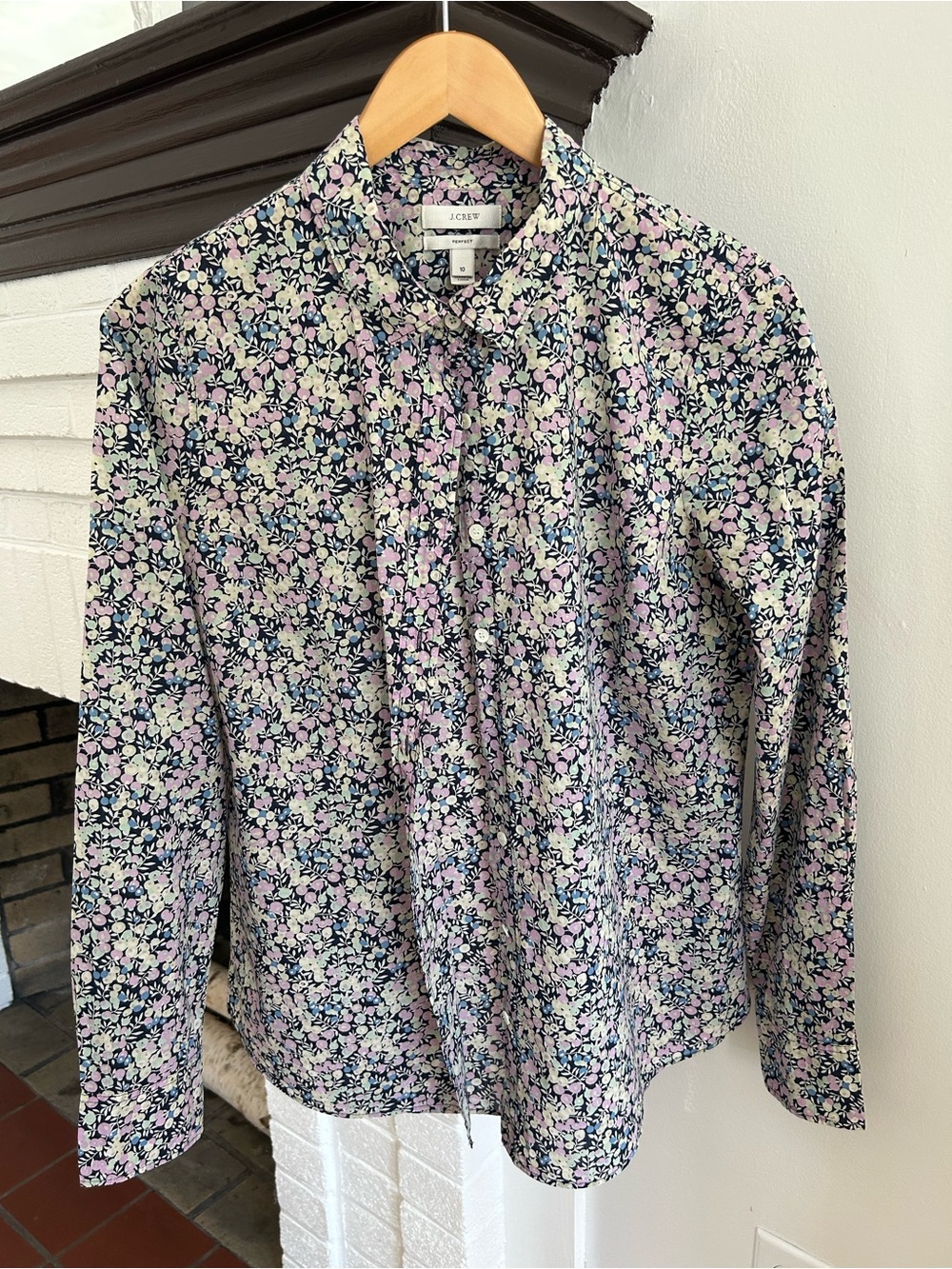J. Crew Perfect Floral Button-Up Shirt
